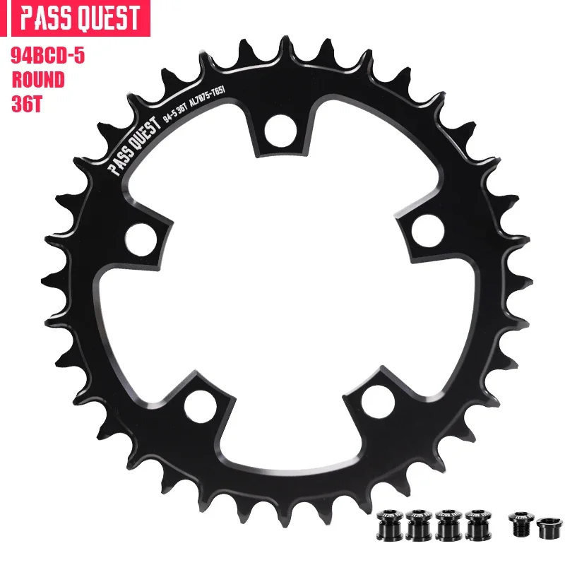 Pass Quest 94 Bcd Kettingblad 5 Bout Rond Smal Breed Kettingblad 32/34/36/38/40/42/44/46T Voor 10/11/12 Speed Fietsketting: Rood