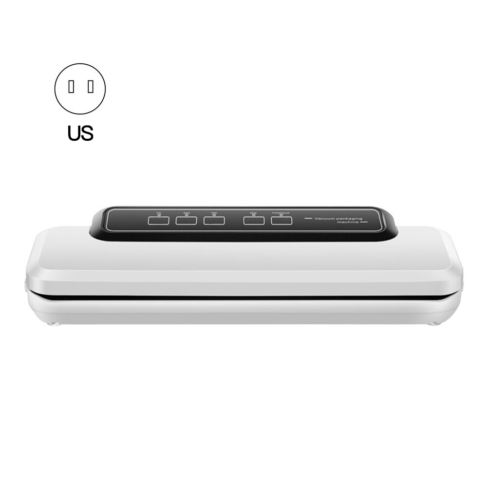 Keuken Vacuüm Sealer Machine Voedsel Saver 220V Elektrische Vacuüm Voedsel Sealer Met 10Pcs Voedsel Saver Tassen Automatische Verpakking machine: US Standard
