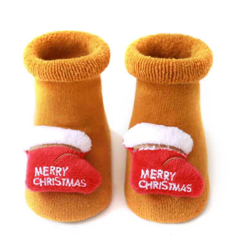 Katoen Floor Sokken Siliconen Antislip Warme Herfst En Winter Baby Baby Jongens Meisjes Voor Kinderen Badstof Kerst accessoires: 05 / S