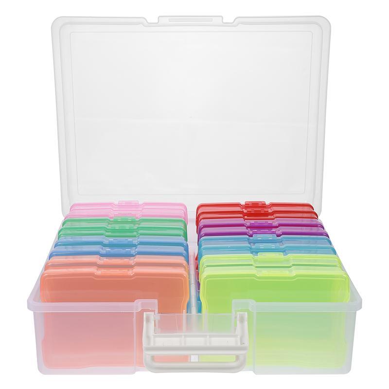 1 Set Photo Craft Case 4x6 pollici pratico contenitore per foto in plastica Organizer Box: Colorful