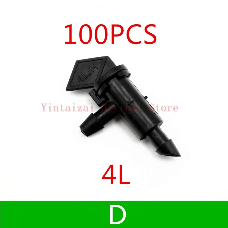 100PCS Pressure Compensating Dripper Adjustable Drippers Flag Emitters For Greenhouse Watering Drip Irrigation Fittings