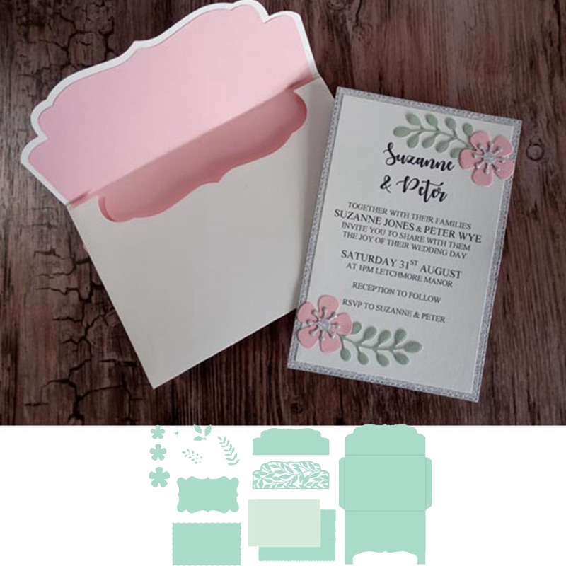 Konvolutt brette ramme metall skjære dør sjablonger til diy scrapbooking preging fotoalbum dekorasjon papir kort håndverk stanse