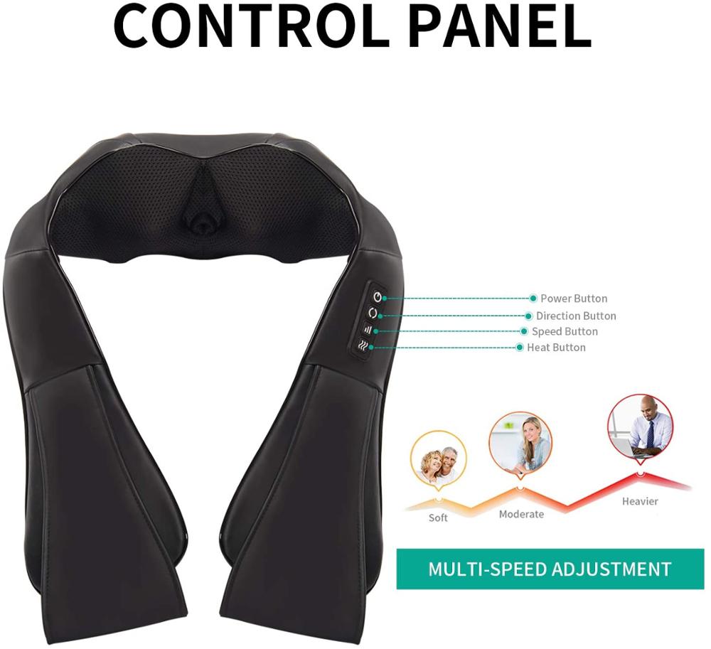 Shiatsu Rug En Nek Massager Met Warmte Diepe Kneden Massage Voor Nek, Rug, Schouder, voet En Benen, Gebruik Thuis, Auto, Kantoor