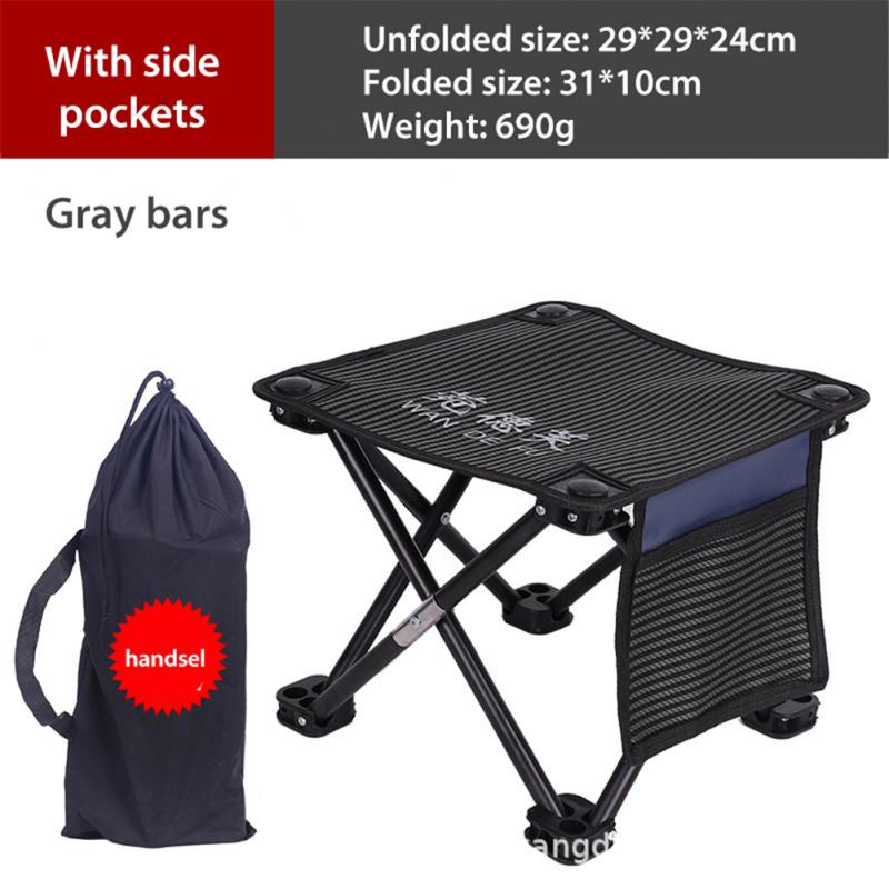 Chaise de pêche Maza, capacité de charge de 150kg, résistante à l&#39;usure, Camping en plein air, pliante, Ultra légère, Art, croquis, tabouret carré, Portable: 06