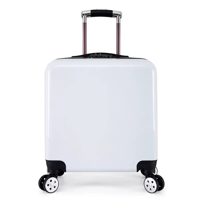 Trendy Trolley Case Universele Wiel 20 Inch Mode Eenvoudige Effen Kleur Student Boarding Koffer Unisex Kleine Trolley Case