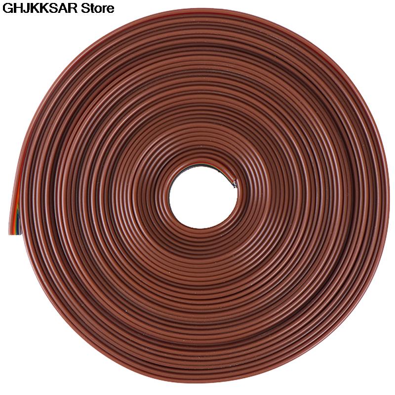 5meters/lot Ribbon Cable 10WAY Flat Color Rainbow Ribbon Cable Wire Rainbow Cable 10P Ribbon Cable 28AWG
