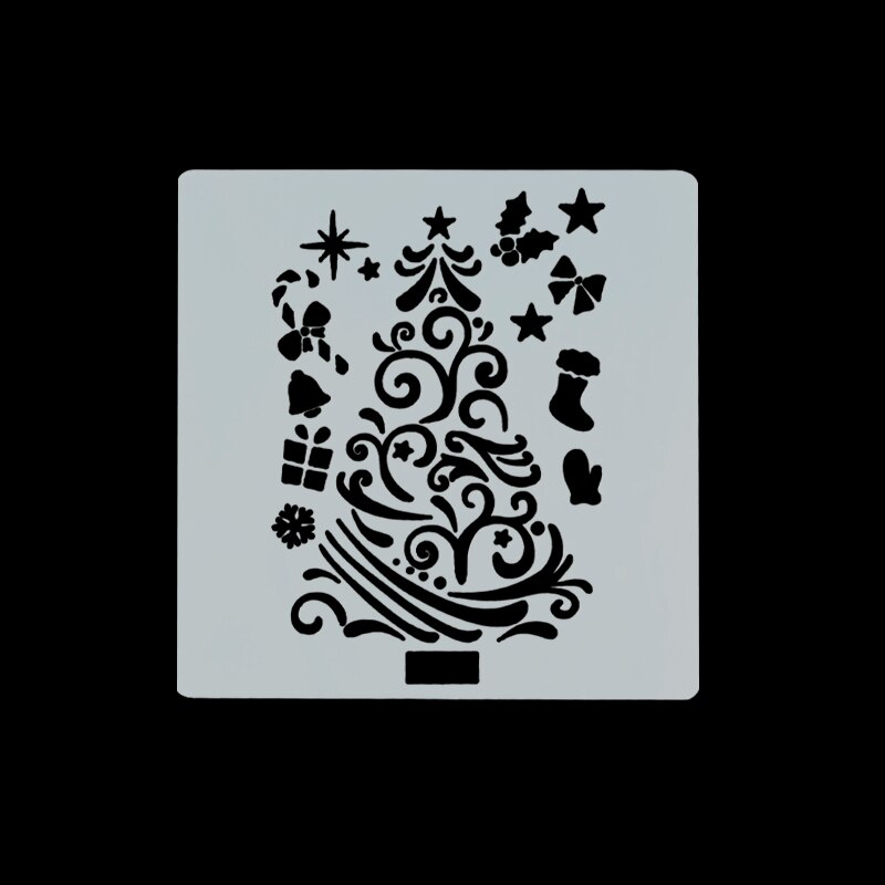 7pcs/set Merry Christmas Reindeer Santa Clause Layering Stencils Painting DIY Scrapbooking Craft Embossing Decorative Template: B03