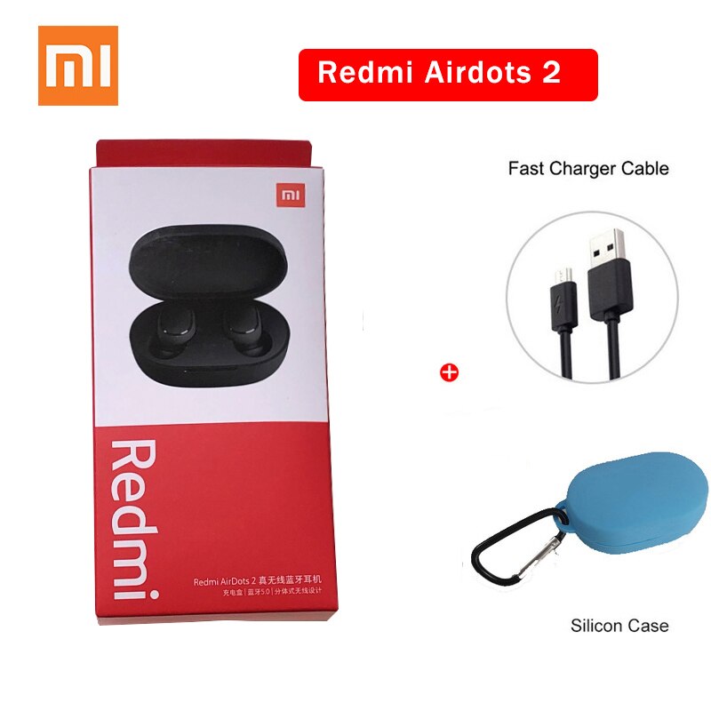 Xiaomi-auriculares Redmi Airdots 2 TWS, inalámbricos por Bluetooth 5,0, básicos, redmi 2, enlace automático, TWSEJ061LS: Airdots 2  Skyblue
