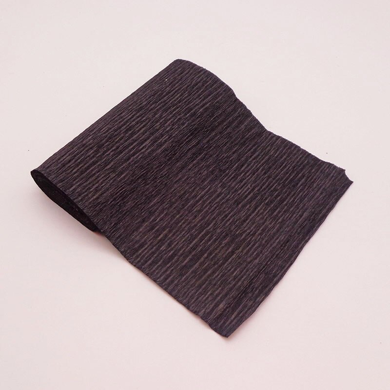 15*250cm Decorative Origami Crinkled Crepe Paper Craft DIY Flower Make Wrapping Fold Scrapbooking Party Backdrop Decoration: Black