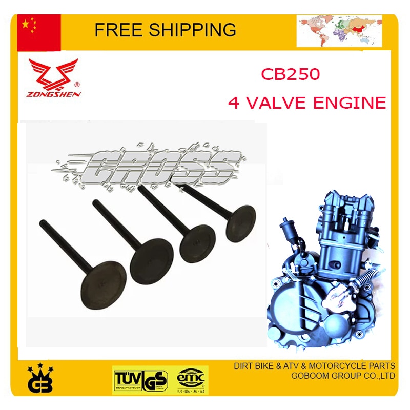 ZONGSHEN CB250 250CC 4 Four Valve NC250 RX3 Water Cooled Engine inlet outlet valve DIRT Pit bike atv quad kayo bse T4 T6 parts