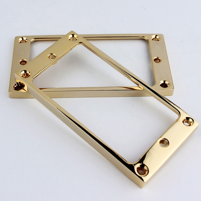 Juego de anillos de montaje para pastilla Humbucker de Metal plano inferior, reemplazo de marco de cubierta de pastillas de puente y cuello Compatible con guitarra: Rojo