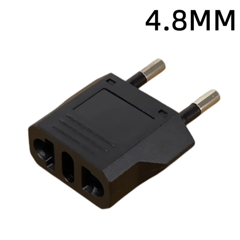 EU Stekkeradapter - 3 Stopcontacten - 10A 110-265V - Overspanningsbeveiliging - Universele Reisomvormer: Bruin / Stekker