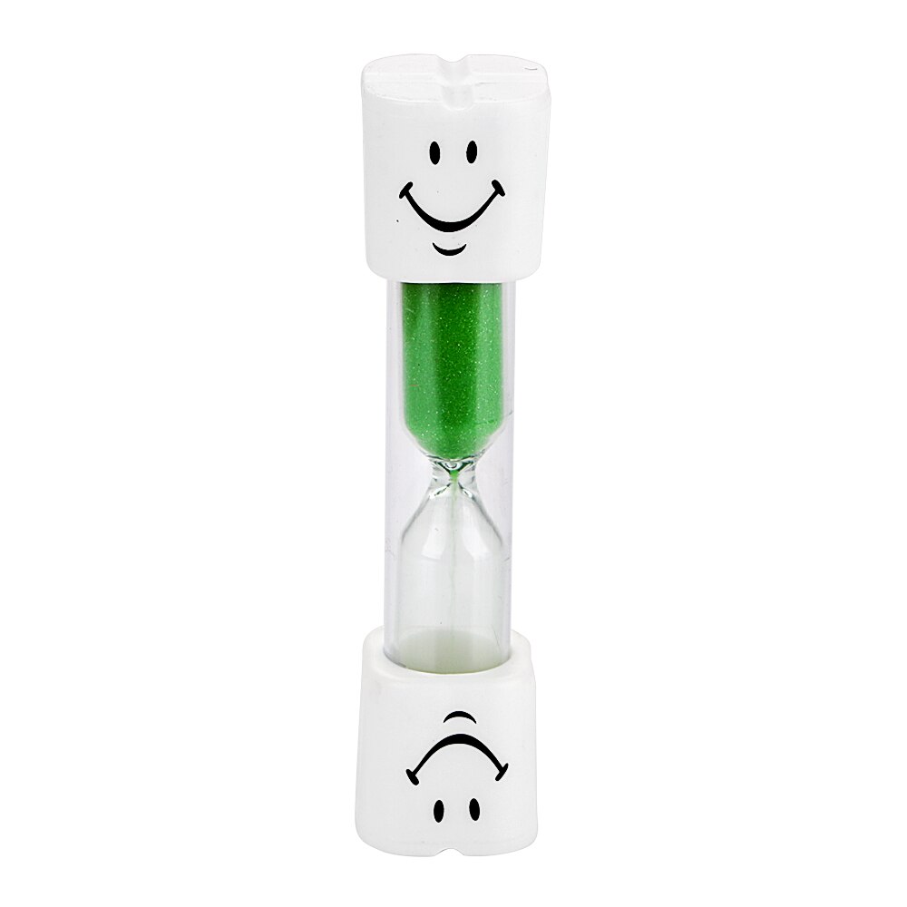 3 Minutes Smile Face Small Hourglasses Brushing Tooth Gaming Timer Toy Hourglass Shower Sand Time Clock: Green