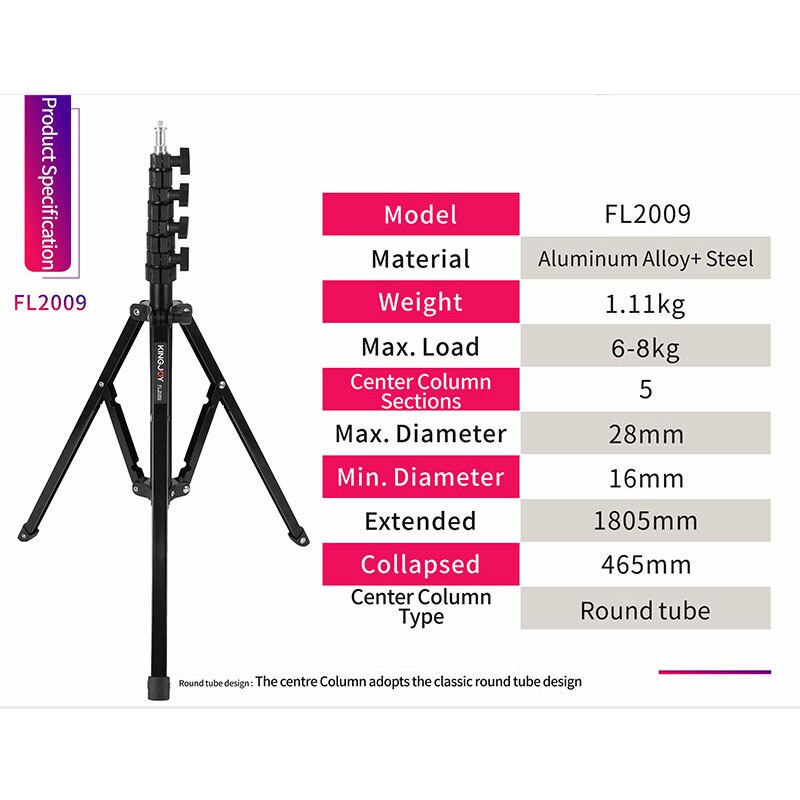 KINGJOY 1,8 m Licht Stehen Stativ Max zuletzt zu 8KG für Foto Studio Fresnel Wolfram Licht TV Bahnhof Studio foto Studio Stative
