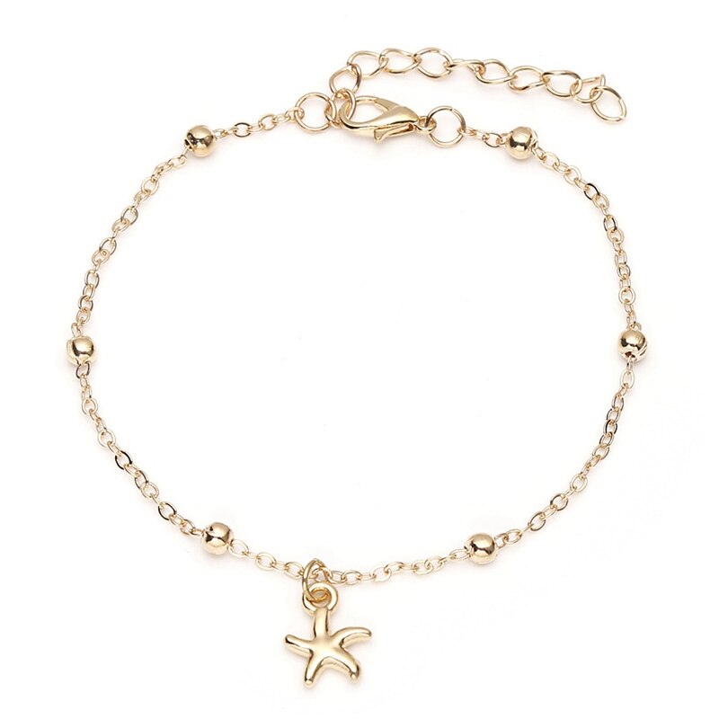 H:HYDE Geometric Anklets Big Circle For Women Foot Accessories Summer Beach Barefoot Sandals Bracelet Ankle on the leg Female: S04454