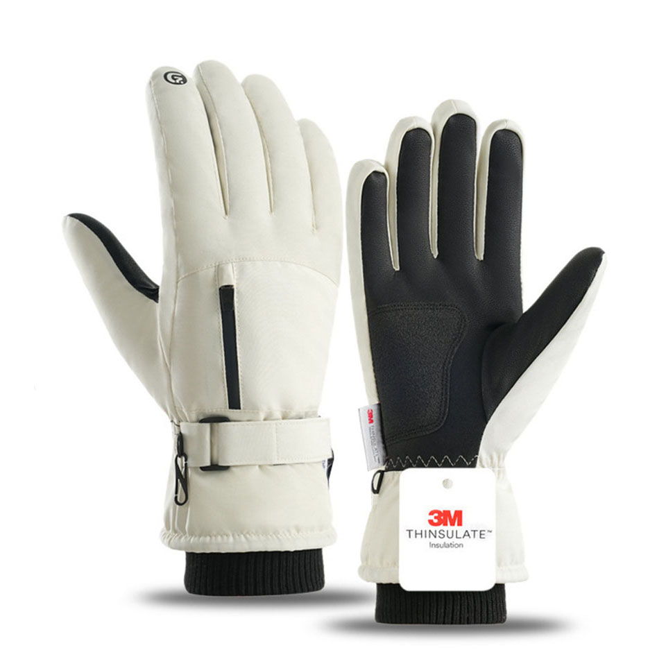 Winter Ski Handschuhe 3M Kälte Beständig Schafe Wasserdicht Zehn Finger Touchscreen Handschuhe Verdickte Anti-Unterhose Reiten Handschuhe männer Frauen: Blau / XL