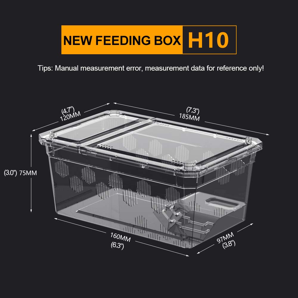 Reptile Breeding Cage Plastic Transparent Breeding Box Vivariums with Balcony Lizard Supplies Bivarium for Insect Spider Turtle: light green