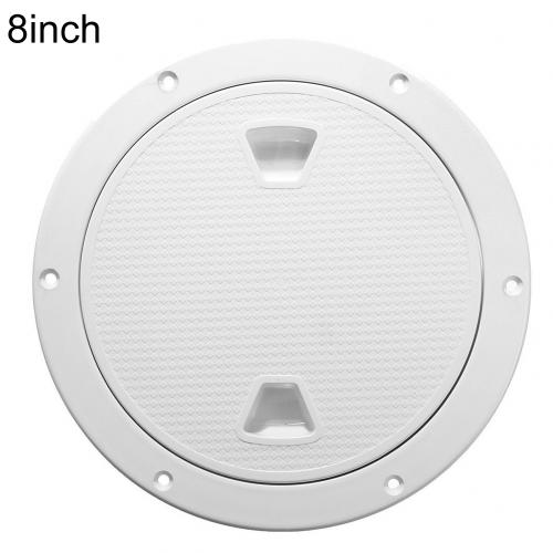 4/6/8 Inch Round Hatch Cover Deck Plastic White Boat Screw Out Deck Inspection Plate For Marine Boat Kayak Canoe: 8 inch