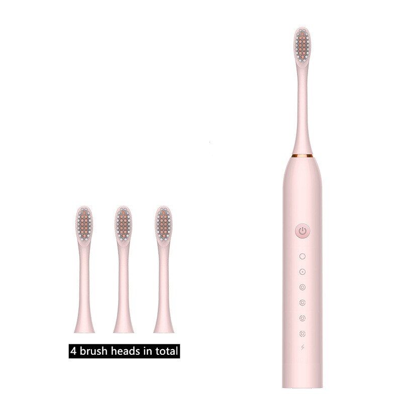 Sonic toothbrush x-3 sonic toothbrush electric toothbrush Electric Toothbrush Sonic Vibration 6 Files Adult Household: pink