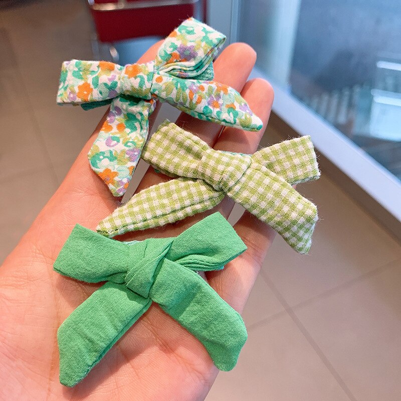 3 Stks/set Leuke Bows Haarspelden Voor Meisjes Bloem Print Haar Bogen Boutique Haar Clip Voor Kinderen Meisjes Haarspeldjes Haaraccessoires