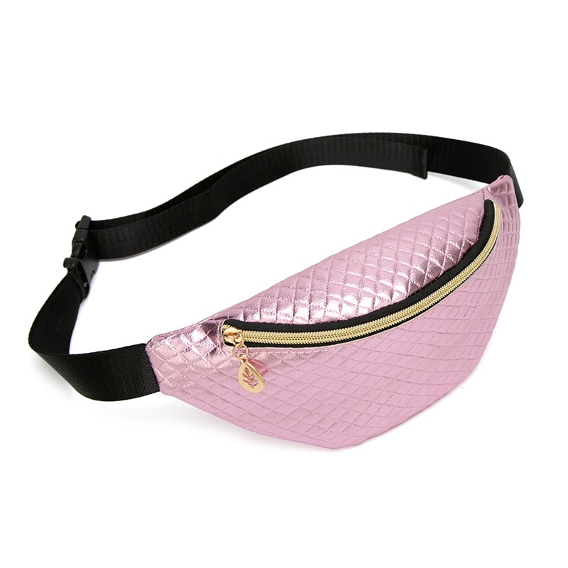 Multifunctionele Waterdichte Diamant Riem Tas Dames Sport Anti-Diefstal Messenger Bag Schoudertas Reizen Opbergtas: Roze