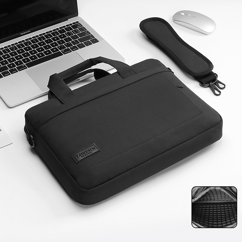 Borsa per computer portatile Custodia a tracolla per M1 M2 14 15 15.6 17 pollici MacBook aria pro 13.3 Huawei Asus dell Valigette per taccuino: 12" / marrone