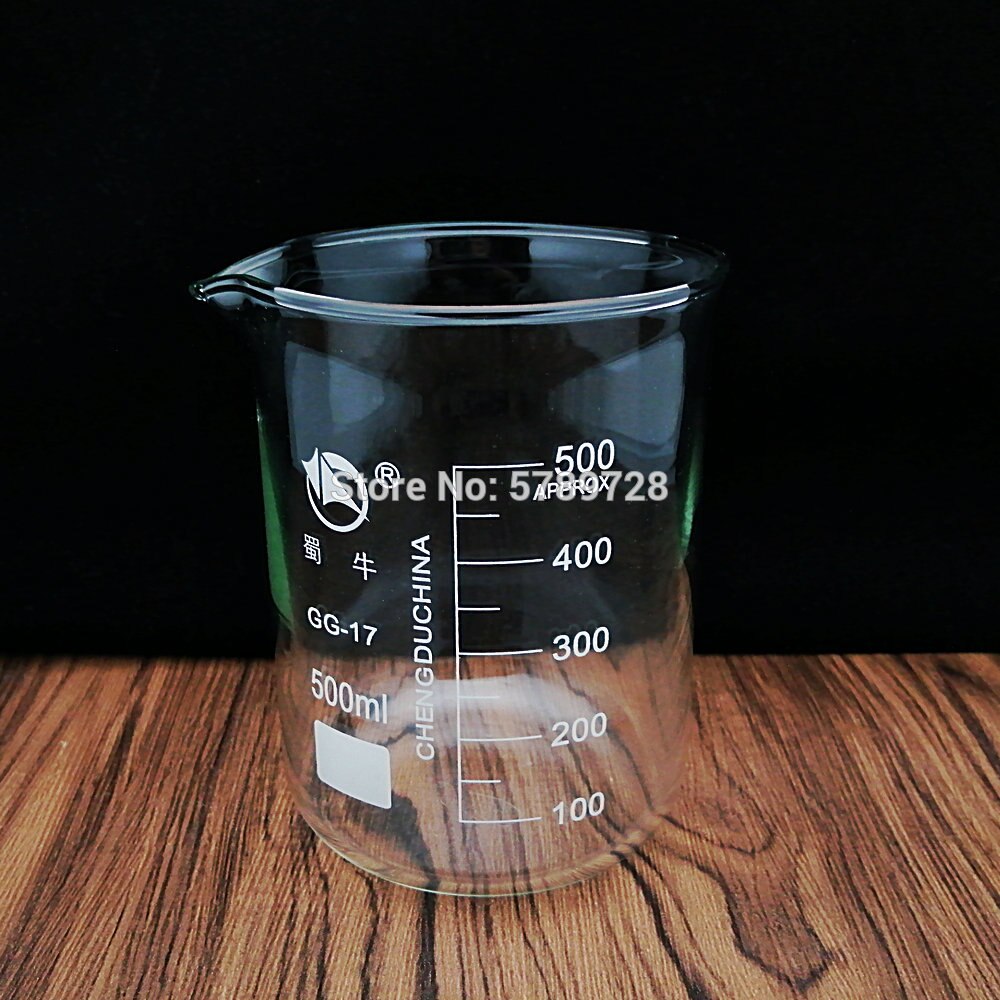 1Set Lab Glass Beaker 25/50/100/150/500ml Borosilicate Glass Laboratory Measuring Glassware School Study Lab Glass Beaker set