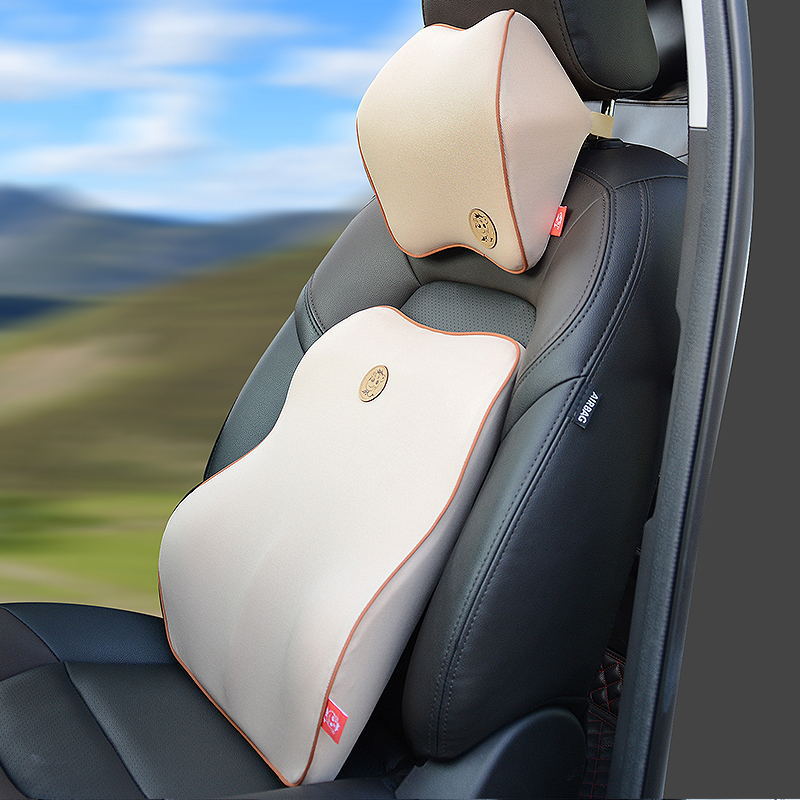 Coussin lombair Auto Kissen Zurück kissen Lenden Unterstützung niedrig zurück Schmerzen Linderung komfort Orthopädische Kissen Auto Zubehör Innen: Beige einstellen 1