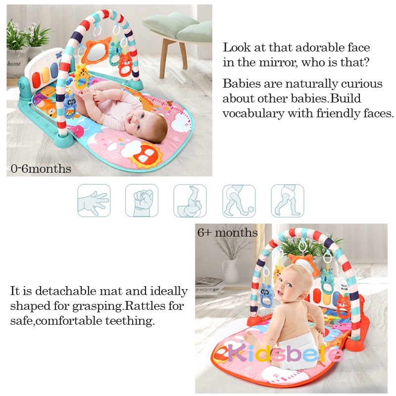 Baby Play Mat GYM Baby Toys Educational 0 12 Months Activity Playmat Musical Piano Infant Baby Learning Toys Newborn Carpet