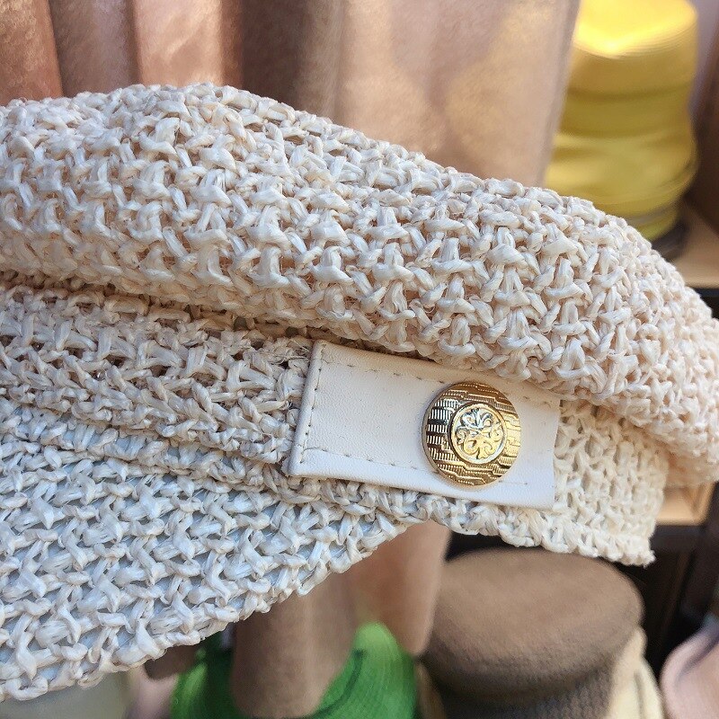 Gorro de marinero sombrero de paja para hombre de verano para mujer sombrero octogonal con personalidad británica Vintage sombrero de sol que combina con todo transpirable