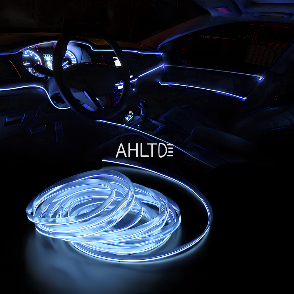 Auto DIY Flexible Ambient Light Party Atmosphere Diode 1M/2M/3M/5M Car Interior Led Decorative Lamp EL Wiring Neon Strip DC 12V
