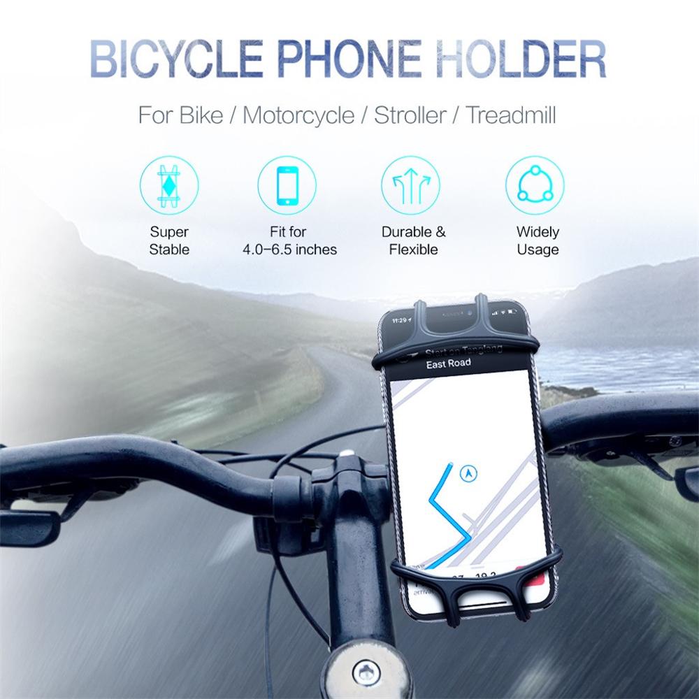 Bike Phone Holder 360°Rotation Silicone Bicycle Motorcycle Handlebar Mount bycicle phone holder	porte telephone pour velo	T#