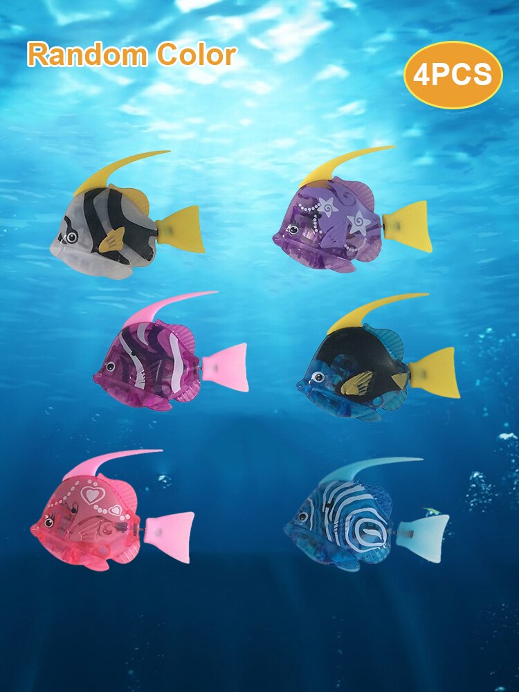 electrónicos pez nadando de inducción eléctrica de agua de peces juguetes pez de imitación payaso Robot de pez peces de juguete de baño para niños