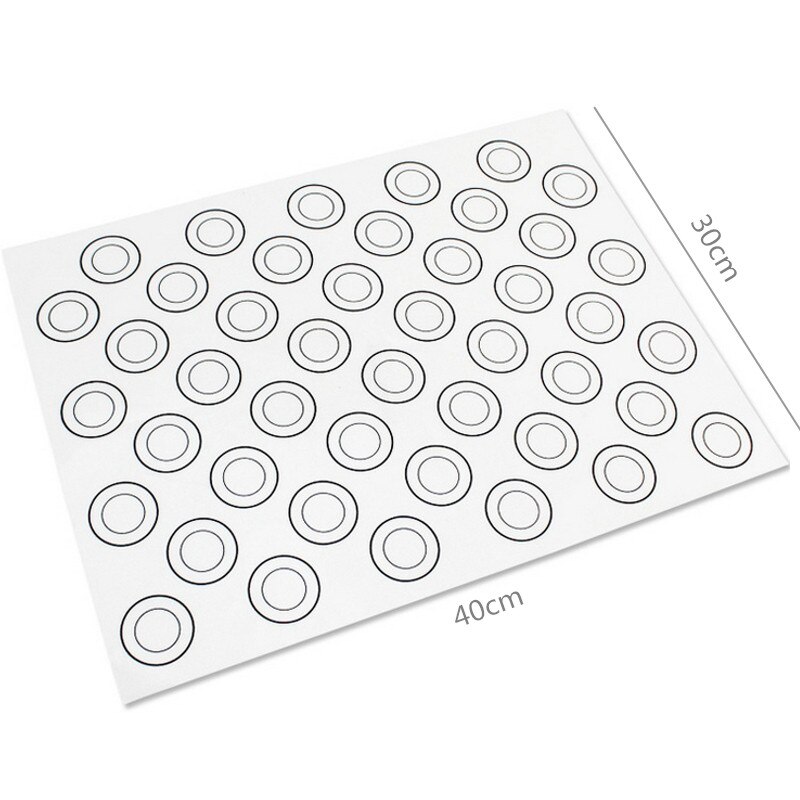Alfombrilla de silicona para masa de 40x30cm, 44 círculos para horno de repostería, hoja para hornear Pasta, tapete antiadherente para herramientas de pastel