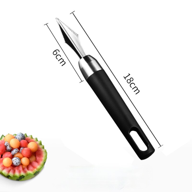 Stainless Steel Watermelon Slicer Cutter Peeler Carving Knife Vegetable Fruit Tools Kitchen Accessories Watermelon Spoon WQQB66: Engraver