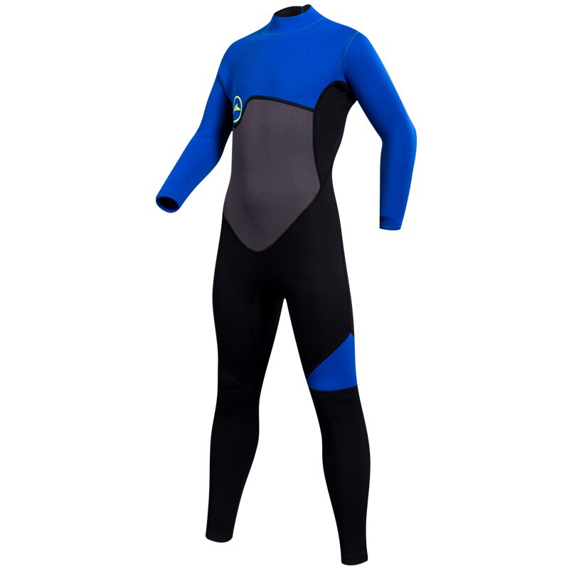 2mm Rubber And Nylon Material Children's Swimming Diving Surfing Suits Quick Dry Sun Protection Fitting One-piece Suit: Blue / 3XL