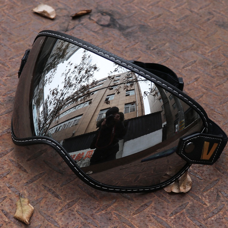 VGV Motorbril Universeel Bubble Masker UV-bescherming Retro Motorrijden Brillen Helm Lens verblindingspreventie Retro: Black