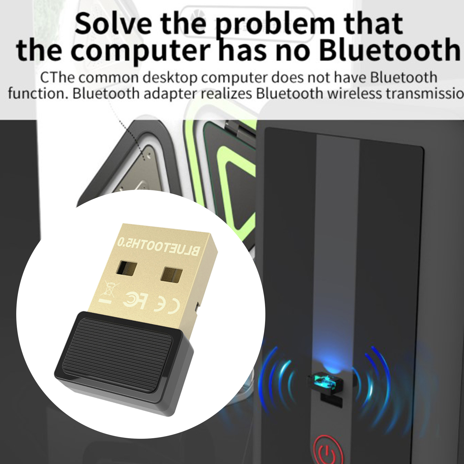 Mini Usb Bluetooth 5.0 Adapter Dongle Met Een Frequentieband Van 2.402Ghz - 2.480Ghz