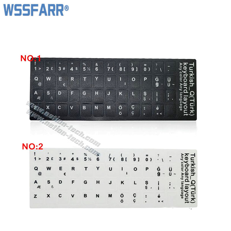 ! Turkish keypad label sticker, Eco-environment Plastic Turkish keyboard stickers for Laptop/computer