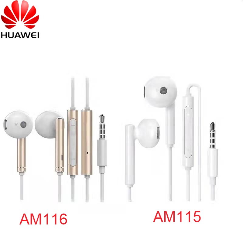 Original Huawei Honor AM115 AM116 Earphone With 3.5mm Headset Wired Control For Huawei P10 P9 P8 Honor 8 Mate 40 30 20 P20 P30
