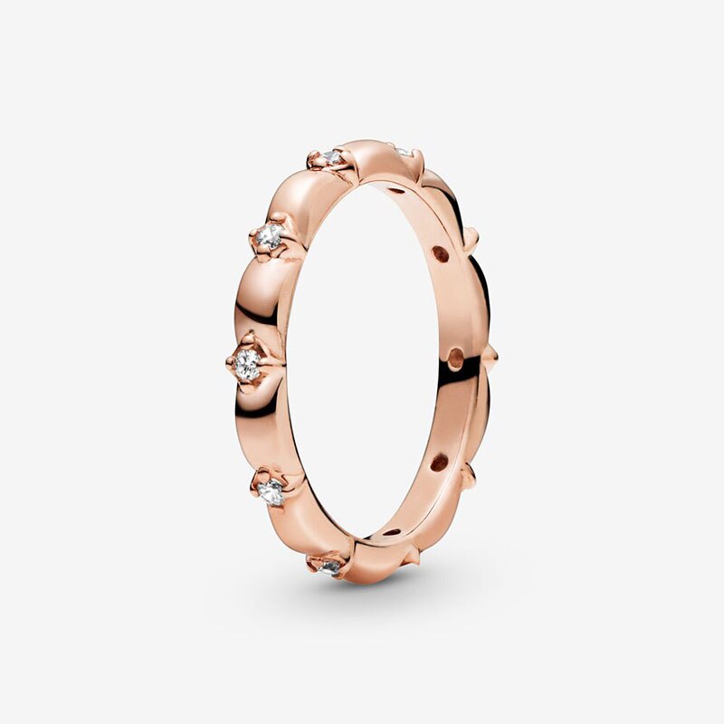 Lente Authentieke 925 Sterling Zilveren Ring Fonkelende Daisy Bloem Kroon Ringen Vrouwen Engagement Sieraden: 9 / 092
