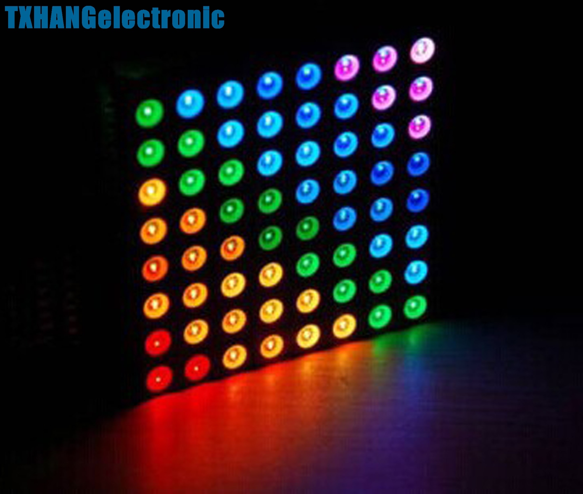 5mm 8*8 8x8 Full Colour RGB LED Dot Matrix Display Module Common Anode