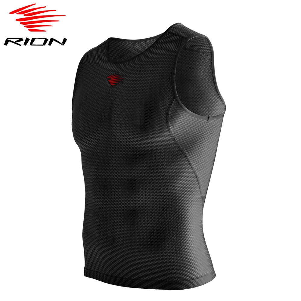 RION-Chaleco de ciclismo para hombre, camiseta sin mangas de malla transpirable de secado rápido, ropa interior de entrenamiento para gimnasio y Fitness