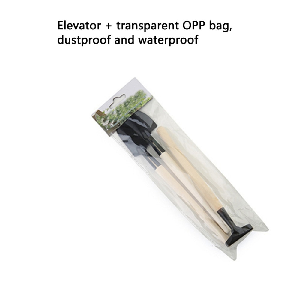 3 Pcs Garden Hand Trowel Shovel Spade Digging Gardening Tool with Wooden Handle