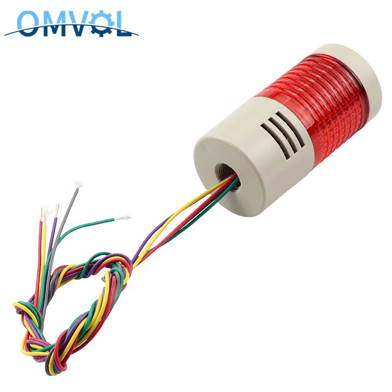 LED Industrial red Signal Tower Warning Lamp Stack Light Alarm Apparatus 12V 24V 110V 220V