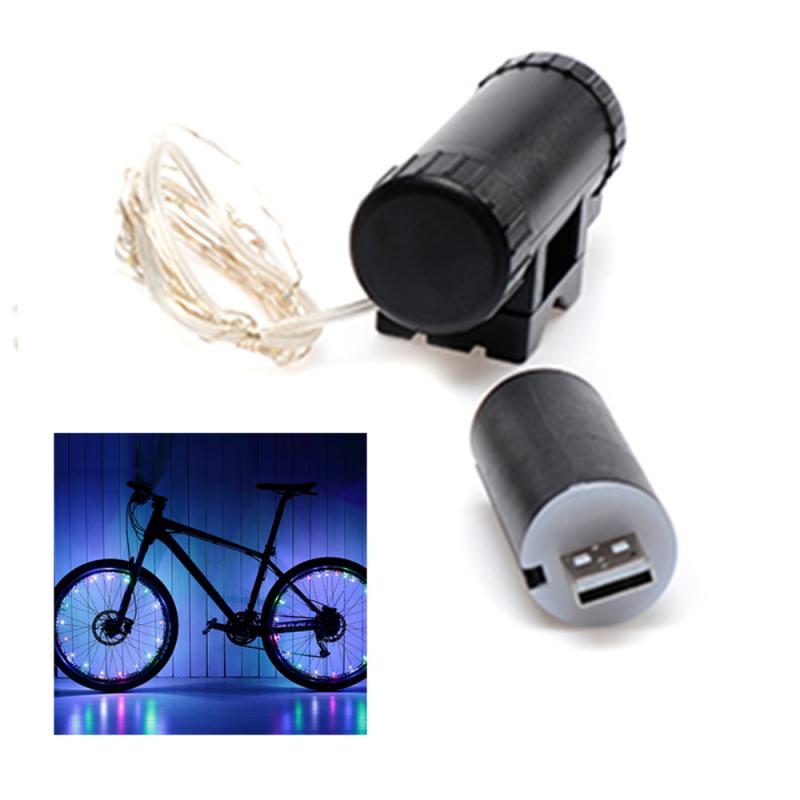 Bike Light LED USB Rechargeable 6 Colors Waterproof Bicycle Wheel Spokes Lights Cycling Rim Wheel Flash Spoke Bicycle Lights: colour with USB
