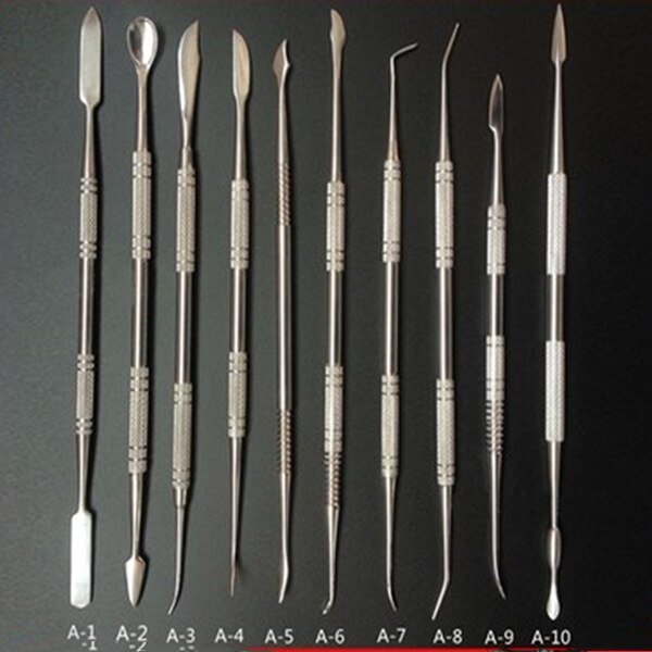 10 unids/set de acero inoxidable de herramientas utensilios de arcilla polimérica de cerámica escultura herramienta de cuchillo para manualidades