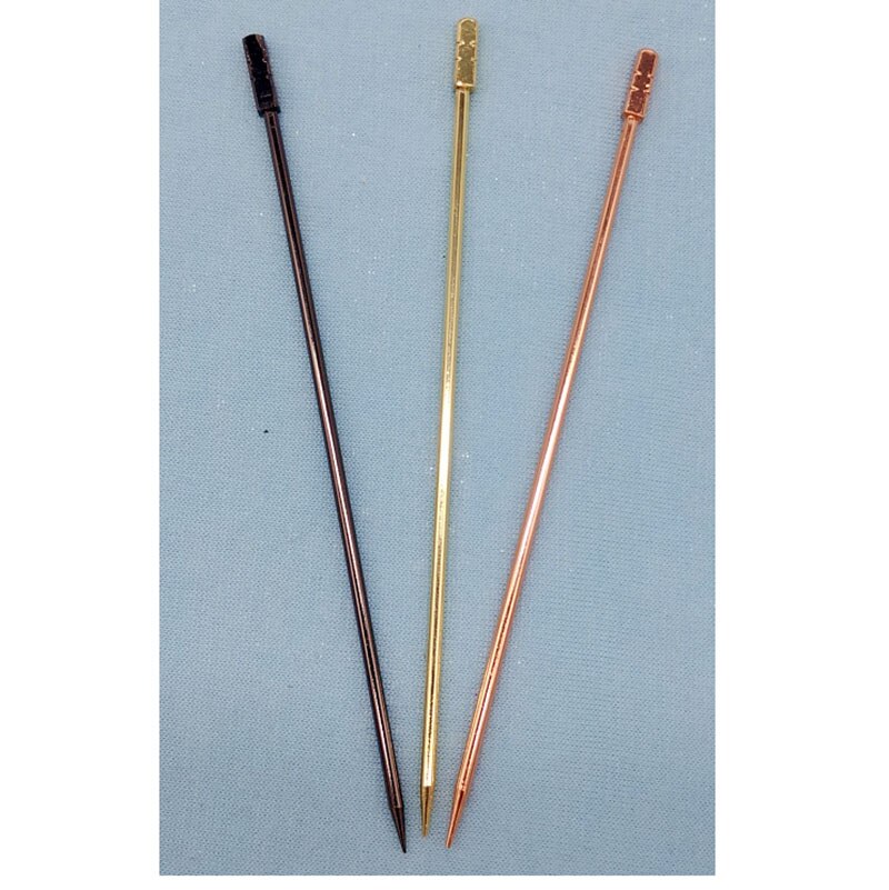 20pc stalowe wykałaczki robić martini, szpikulce robić grilla, 11cm metalowe, miedziano-złote mieszadła robić koktajli, tłuczki robić koktajli, narzędzia robić grillowania na barze imprezowym: Czarny cylinder