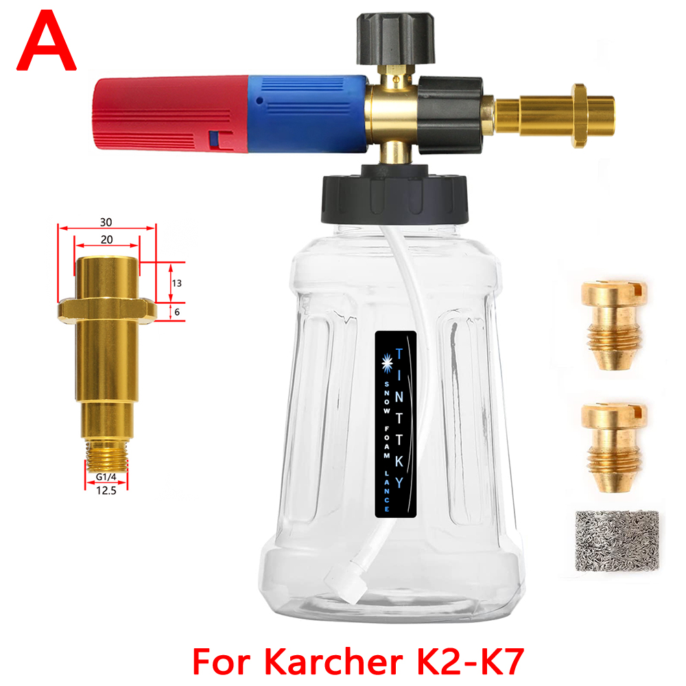Schuim Generator Voor Karcher Parkside Stihl Snow Foam Lance Kanon 1 Liter Fles Tuin Carwash Schuimer Sproeier Hogedrukreiniger: Light Grey