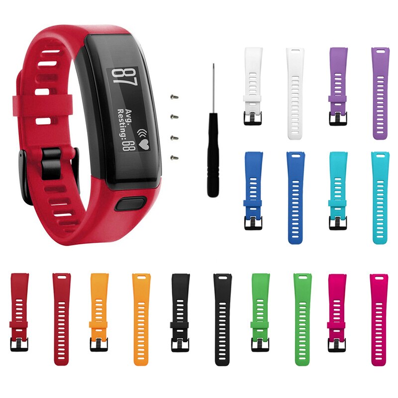 Til garmin vivo smart hr band udskiftning sport silikone armbånd rem band til garmin armbånd vivosmart hr band smart rem